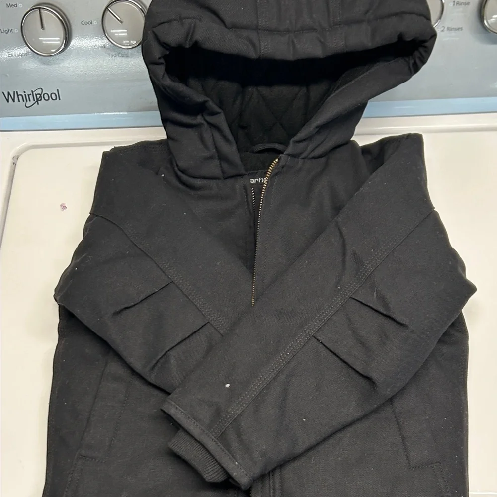 Carhartt Kids Black Hooded Puffer Coat - Picture 9 of 10